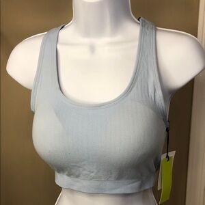 Wildfang Pale Blue Seamless Racerback Sports Bra